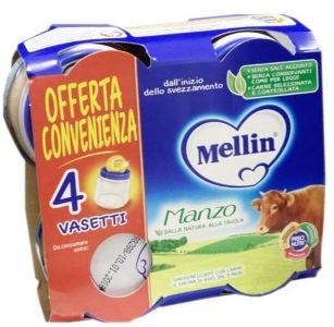 mellin mellin omogeneizzato manzo 4x80 g mellin ean 5900852021862