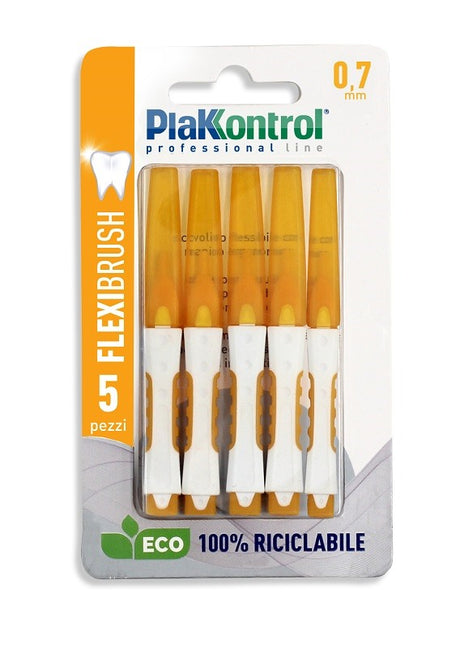 ideco plakkontrol scovolino interdentale flexi brush07 blister 5 pezzi plakkontrol ean 8019029001242