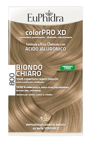 zeta farmaceutici euphidra colorpro xd 800 biondo chiaro gel colorante capelli in flacone attivante balsamo guanti euphidra ean 8056772632538