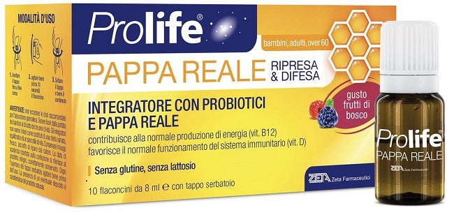 zeta farmaceutici prolife pappa reale 10 flaconi da 8 ml prolife ean 8056772634938