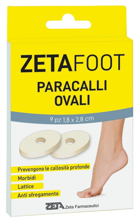 zeta farmaceutici zetafoot paracallo ovale lattice 9 pezzi zeta farmaceutici ean 8056772636178