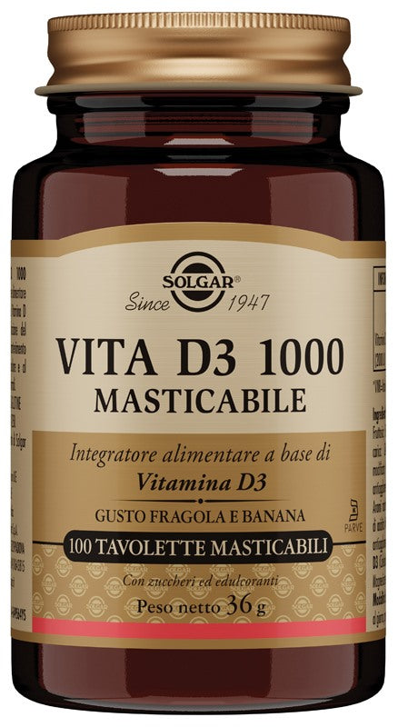 solgar italia vita d3 1000 100 tavolette masticabili solgar ean 0033984008809