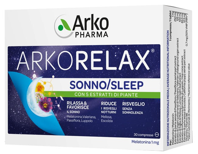 arkofarm arkorelax sonno 30 compresse arkofarm ean 3578830114312