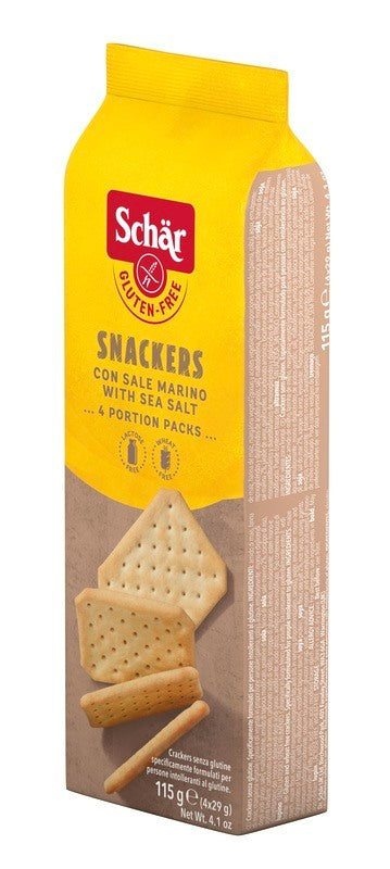 dr schar schaer schar snackers crackers con sale marino senza lattosio 4 porzioni da 29 g schar ean 8008698020722
