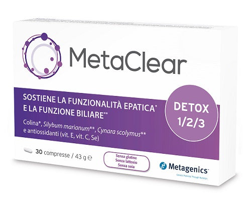 metagenics belgium metaclear 30 compresse metagenics ean 5400433230541