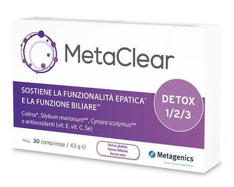 metagenics belgium metaclear 30 compresse metagenics ean 5400433230541