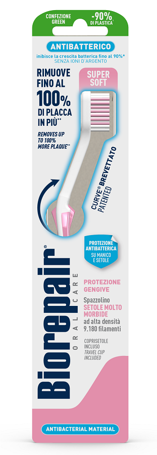 euritalia biorepair oral care antibatterico spazzolino piu comfort protezione gengive setole super soft biorepair ean 8017331060131