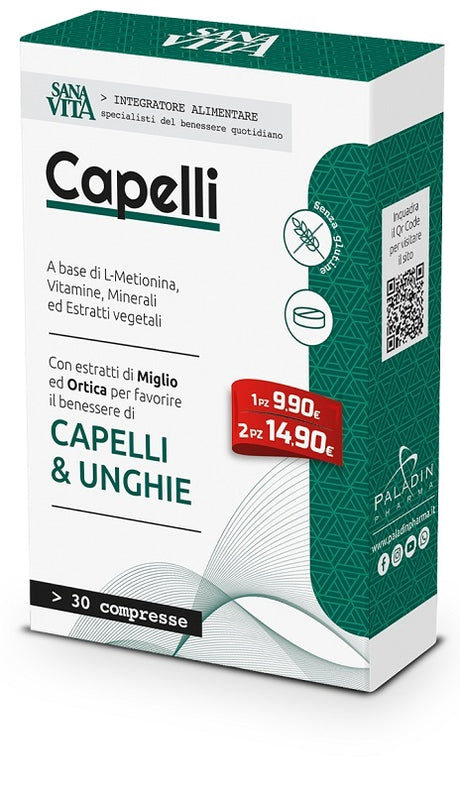 paladin pharma sanavita capelli 30 compresse sanavita ean 8052049551243