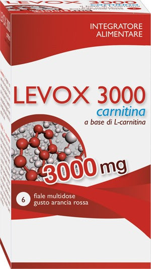 aqua viva levox 3000 carnitina 6 flaconcini da 25 ml ean 8032611852695