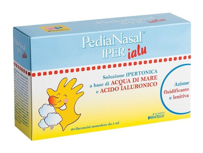 pediatrica pedianasal iper soluzione ipertonica con acido ialuronico 20 flaconcini monodose da 5 ml pediatrica ean 8051160660346