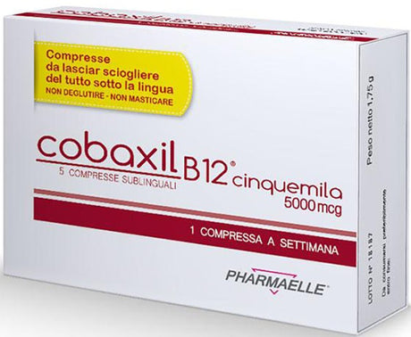 pharmaelle cobaxil b12 5000mcg 5 compresse sublinguali pharmaelle
