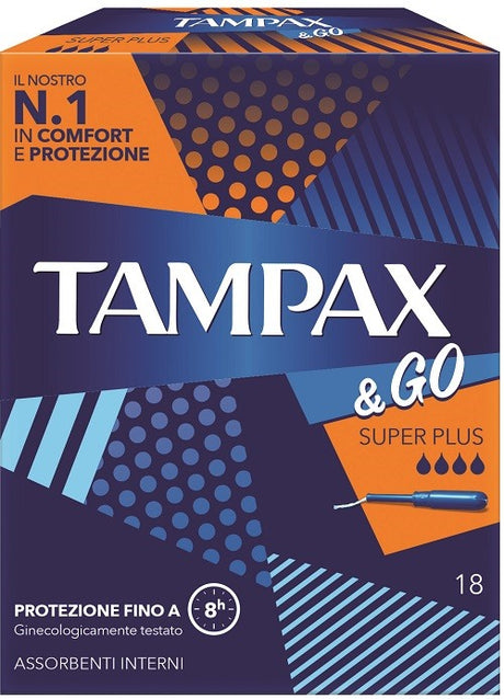 fater tampax go assorbente interno super plus 18 pezzi tampax ean 8001480401358