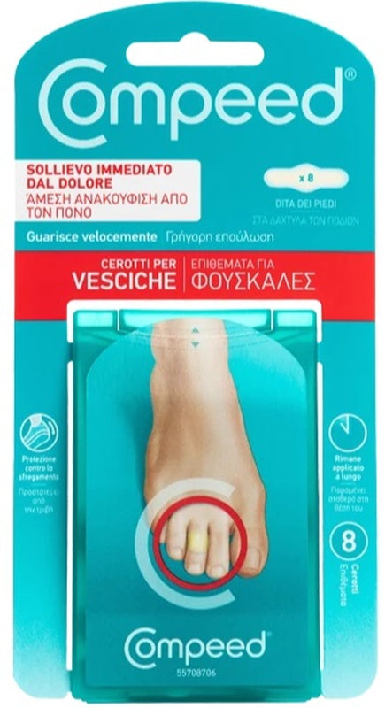 perrigo hra compeed cerotti per vesciche dita piedi 8 pezzi carton compeed ean 3663555001679