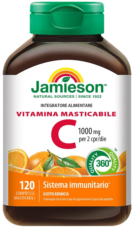 qualifarma jamieson jamieson vitamina c 1000 masticabile arancia 120 compresse biovita ean 0064642092502