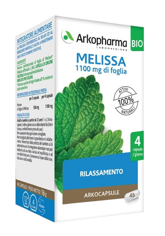 arkofarm arkocps melissa 45 capsule bio arkofarm ean 3578835610062
