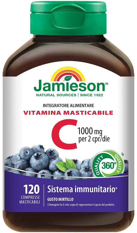 biovita jamieson vitamina c 1000 mirtillo 120 compresse masticabili jamieson ean 0064642095244