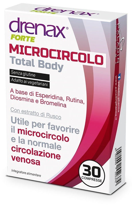 paladin pharma drenax forte microcircolo total body 30 compresse drenax ean 8052049552370