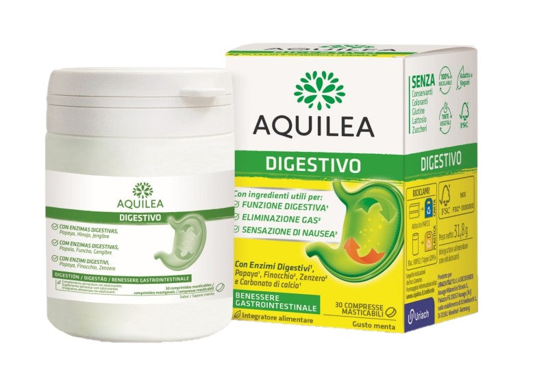 uriach italy aquilea digestivo 30 compresse masticabili aquilea