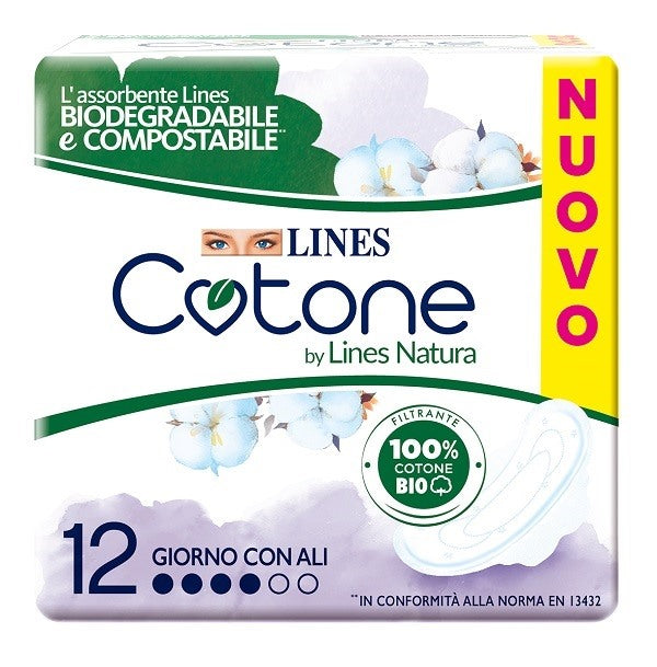 fater femcare lines cotone bio ultra ali 12 pezzi lines ean 8001480405530