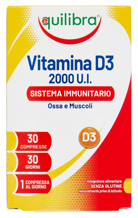 equilibra syrio vitamina d3 2000ui sistema immunitario ossa e muscoli 30 compresse ean 8000137004621