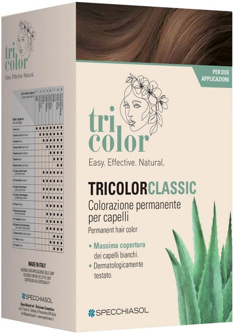 specchiasol named tricolor classic 4 castano 2 tubi 50 ml 2 shaker 50 ml 4 bustine 8 ml tricolor ean 8002738984036