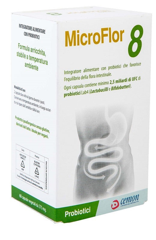 cemon microflor 8 60 capsule vegetali no frigo cemon ean 8013901686596