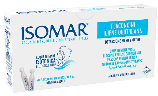 euritalia isomar soluzione isotonica acqua mare igiene quotidiana 20 flaconcini monodose 5 ml isomar ean 8017045015304