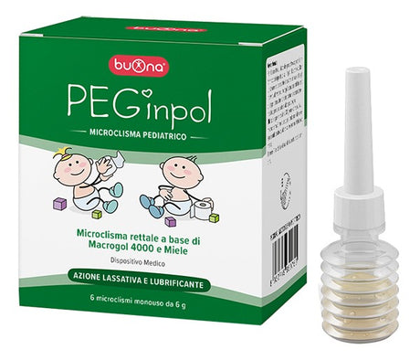 buona societa benefit peginpol microclisma ped 6 microclismi da 6 g buona ean 8032749650750