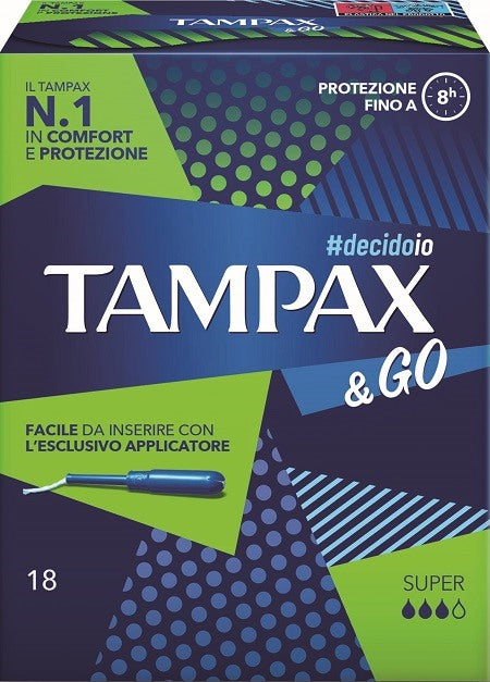 fater tampax go super 18 pezzi tampax ean 8001480408210