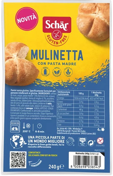 schar uno schar mulinetta 4 pezzi da 60 g schar ean 8008698038543