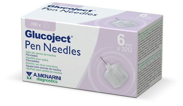 a menarini diagnostics ago per penna da insulina glucoject 6 mm gauge 32 100 pezzi glucoject