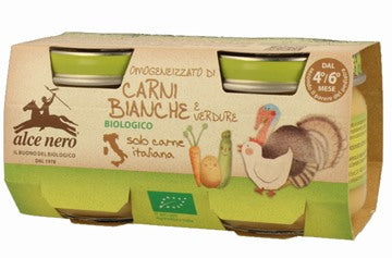 alce nero omogeneizzato carni bianche con verdure baby food bio alce nero 2x80 g alce nero ean 8009004812260