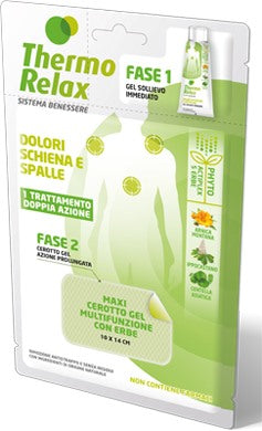 alsipharma srl thermo relax fito gel dolori schiena e spalle fase 2 maxi cerotto gel multifunzionale con erbe 1 pezzo thermorelax ean 8009432020800