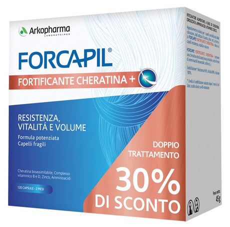 arkofarm forcapil fortificante cheratina promo 120 capsule prezzo speciale arkofarm ean 3578836243016