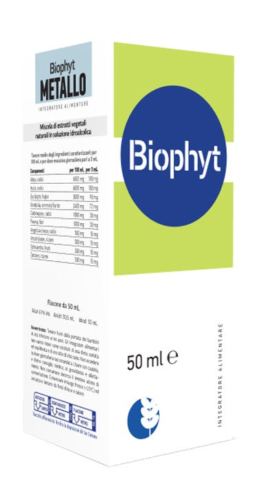 biogroup societa benefit biophyt metallo 50 ml soluzione idroalcolica biogroup