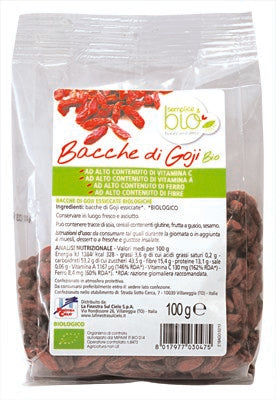 biotobio fsc semplicebio bacche di goji bio ad alto contenuto di fibra 100 g biotobio ean 8017977030475