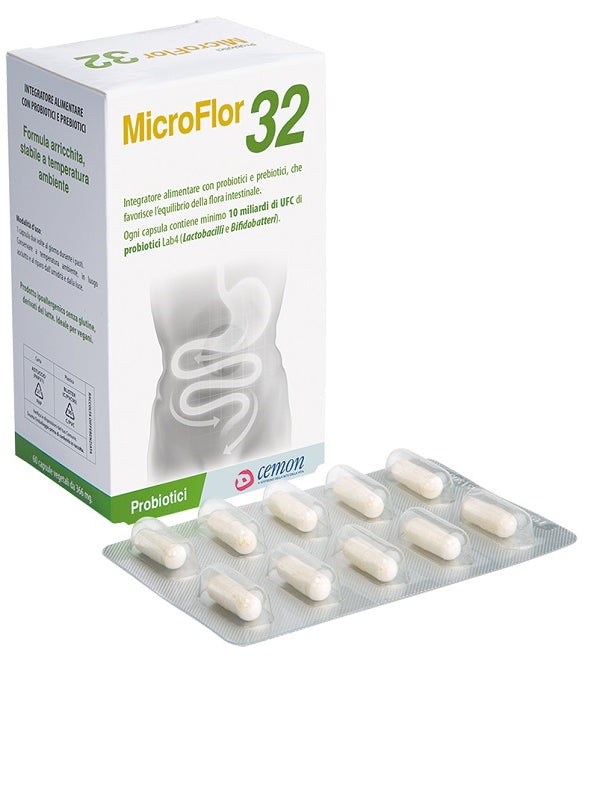 cemon microflor 32 60 capsule 366 mg no frigo cemon ean 8013901876621