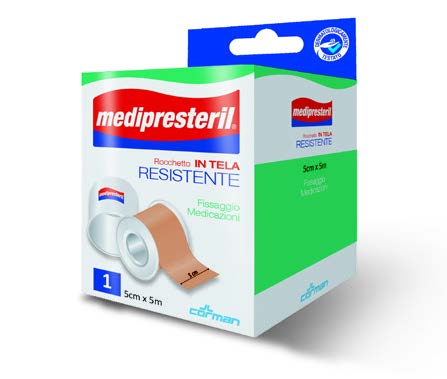 corman cerotto in rocchetto medipresteril in tela resistente 5x500cm medi presteril ean 8016867000864