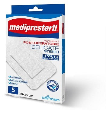 corman medicazione post operatoria medipresteril delicata tnt 10x25cm 3 pezzi medi presteril ean 8016867000956
