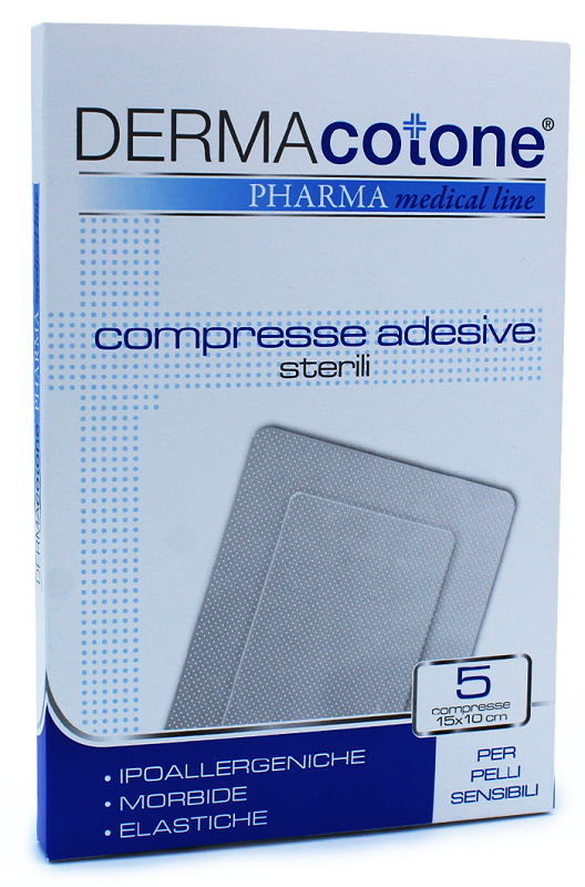 da ma distribuzione compressa adesiva dermacotone 10x15 cm 5 pezzi dermacotone ean 8052283170835