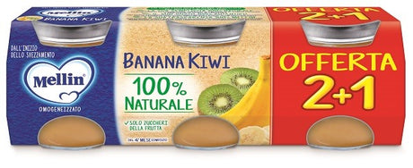 danone nutricia soc ben mellin omogeneizzato banana kiwi 3 pezzi da 100 g mellin ean 3041091950413