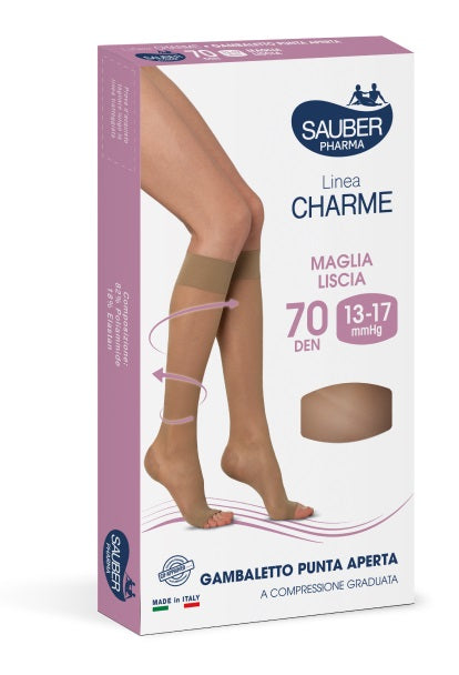 desa pharma sauber gambaletto open toe 70 denari maglia liscia neutro beige taglia 2 sauber ean 8005520610175