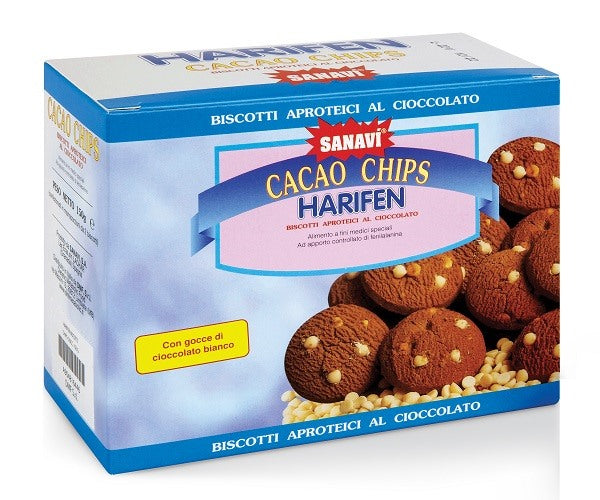 dmf dietetic metabolic food harifen chips cacao bianco 150 g harifen ean 8425887005146