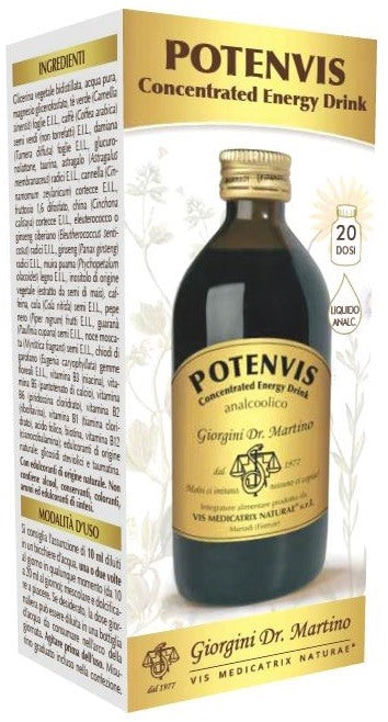 dr giorgini ser vis potenvis concentrated energy drink liquido analcoolico 200 ml giorgini ean 8056364779320