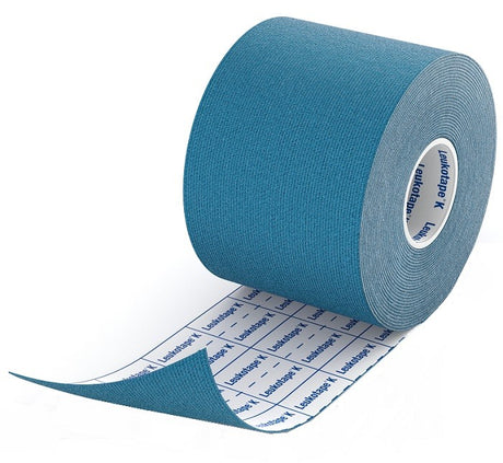 essity italy benda adesiva leukotape k per taping fisioterapico larghezza 5 cm lunghezza 5 m colore blu in rotolo leukotape ean 4042809203424