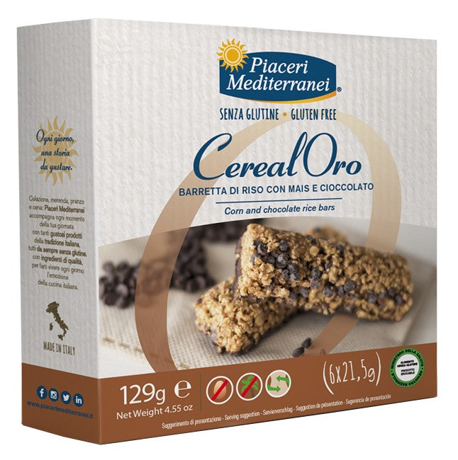 eurospital piaceri mediterranei barretta di riso con mais e cioccolato 129 g piaceri meditteranei ean 8028169204413
