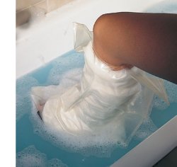 farmacare acquastop braccio intero copertura riutilizzabile per la protezione durante la doccia o il bagno degli arti con gessi e bendaggi farmacare
