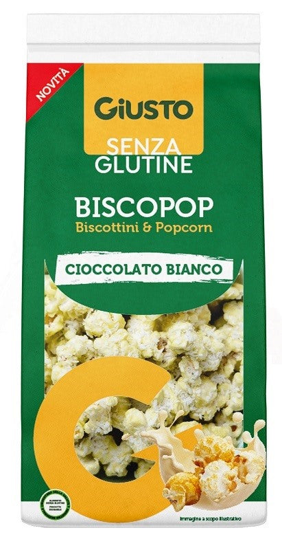 farmafood giusto senza glutine biscopop biscottini popcorn cioccolato bianco 80 g giusto ean 8058481482695