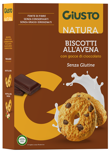 farmafood giusto senza glutine biscotti avena gocce cioccolato 250 g giusto ean 8058481481261