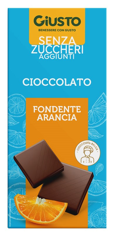 farmafood giusto senza zucchero cioccolato fondente arancia 85 g giusto ean 8058481482190